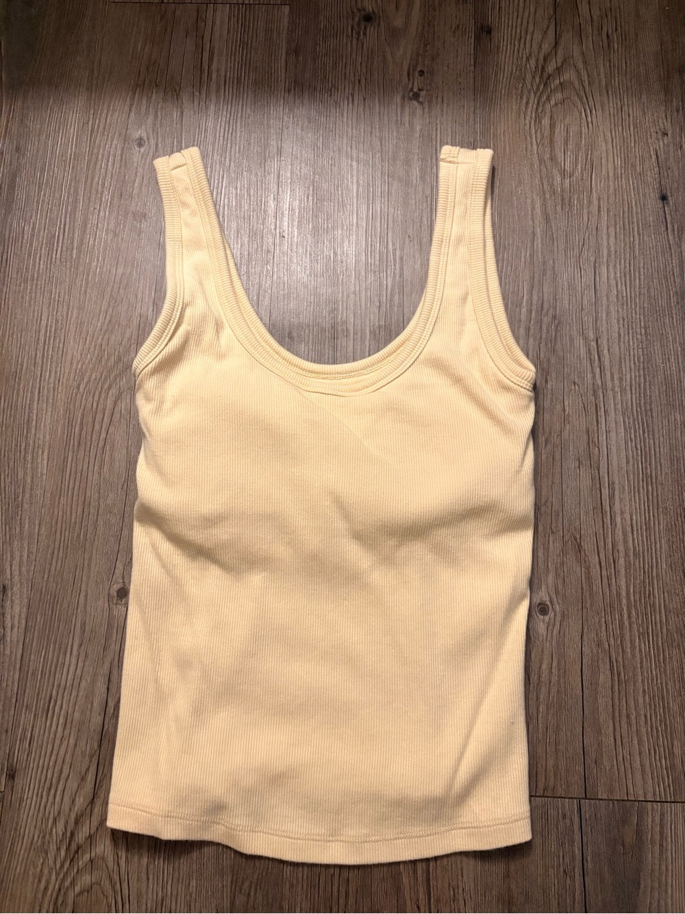 Abercrombie Ribbed Tank in yellow